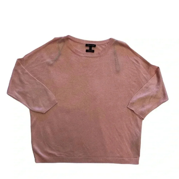 Mossimo Dutti Cold Shoulder  Pale Pink Sweater Size Small - Picture 4 of 11